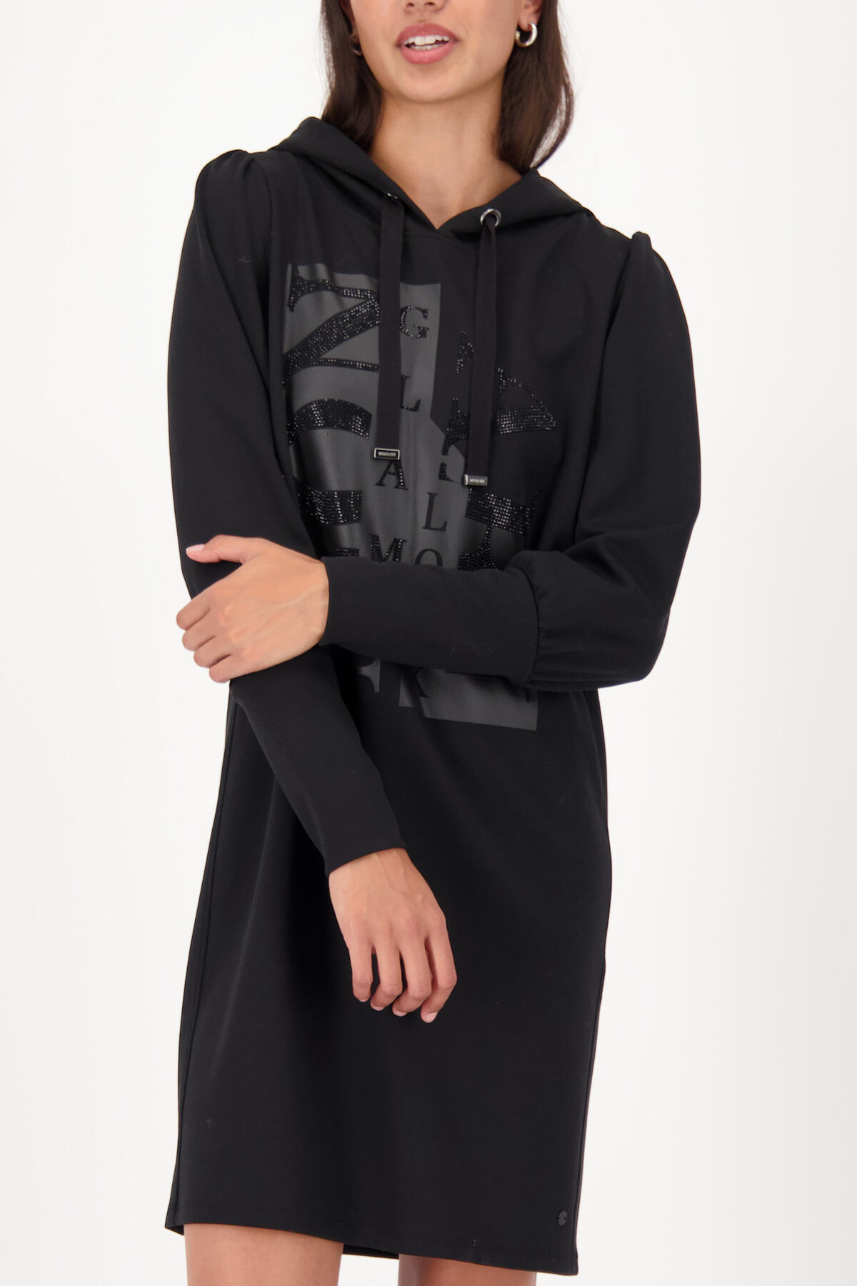 monari - Kleid mit Kapuze schwarz - Gr. - 42 von monari