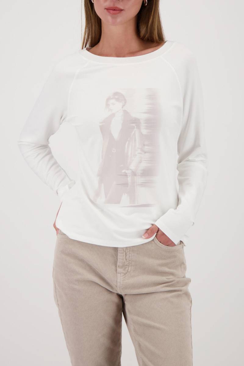 monari - Langarmshirt mit Frauen-Print off-white - Gr. - 44 von monari