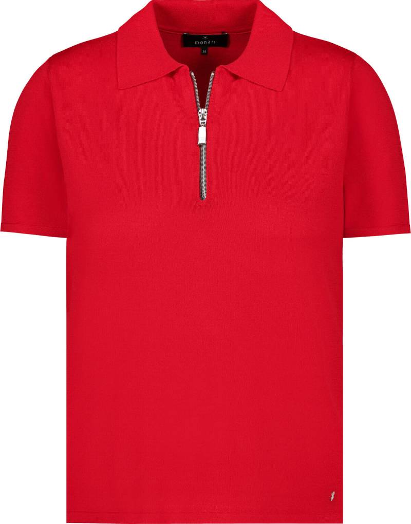 monari - Poloshirt mit Zipper red - Gr. - 36 von monari