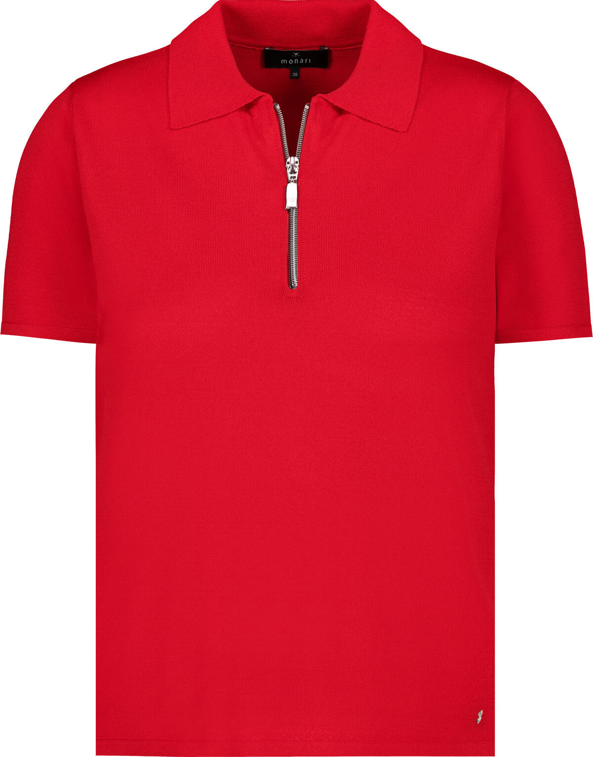 monari - Poloshirt mit Zipper red - Gr. - 42 von monari