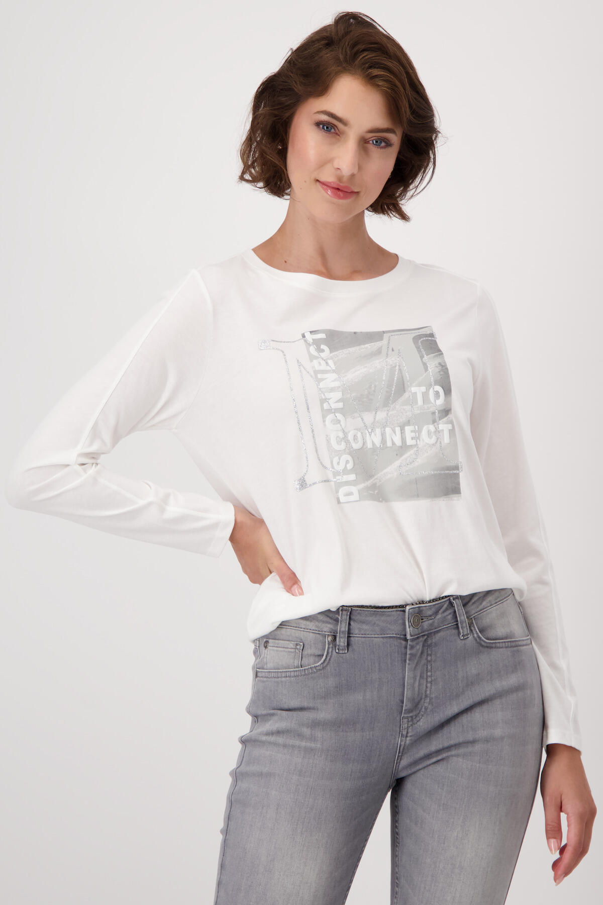 monari - Shirt mit Print off-white - Gr. - 40 von monari