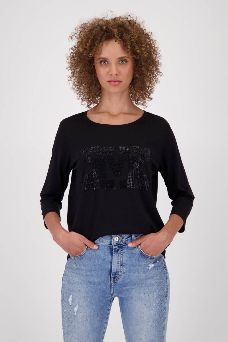 monari - Shirt mit Strasssteinen schwarz - Gr. - 40 von monari