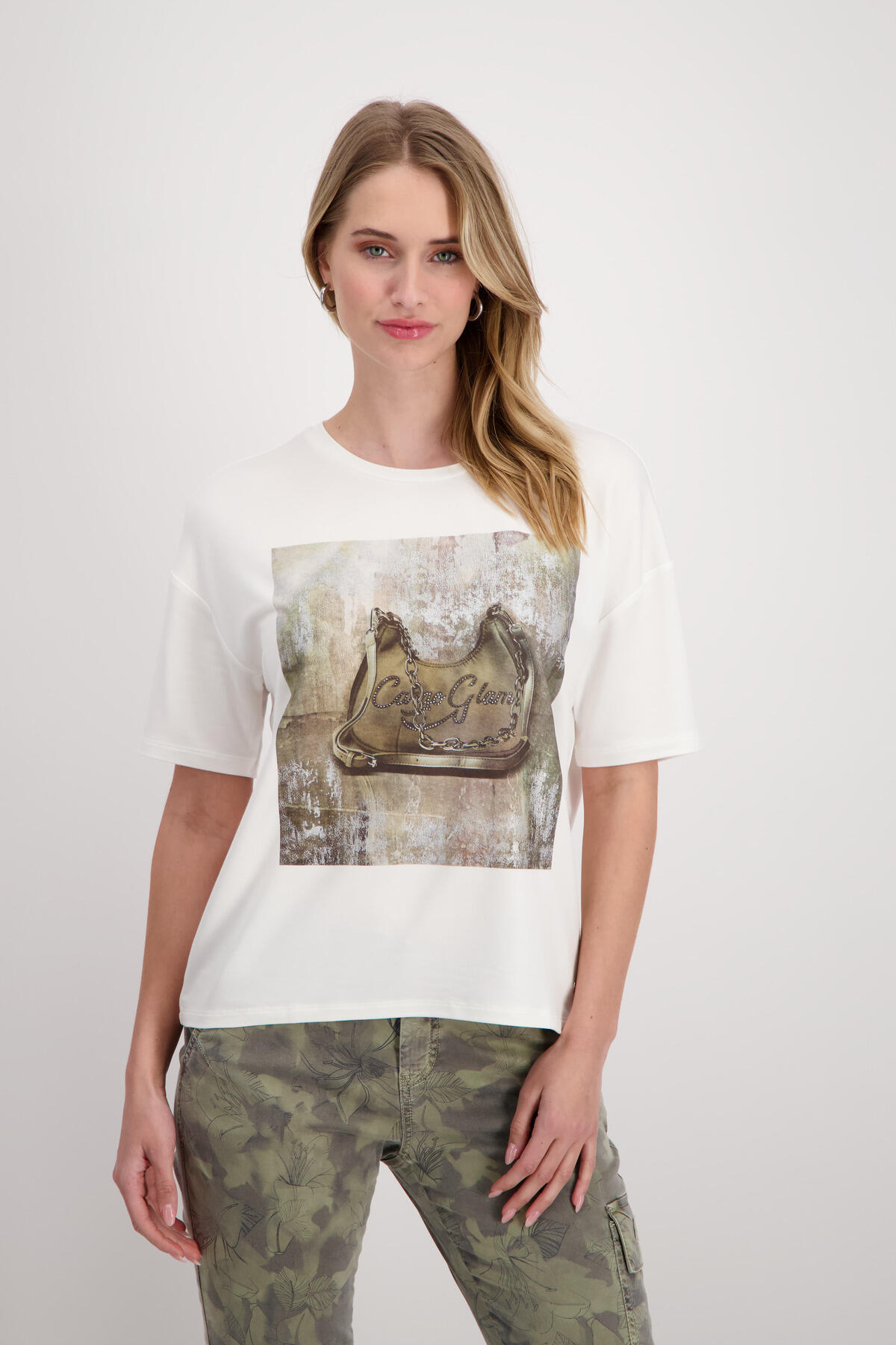 monari - Shirt mit Taschen Print off-white - Gr. - 46 von monari
