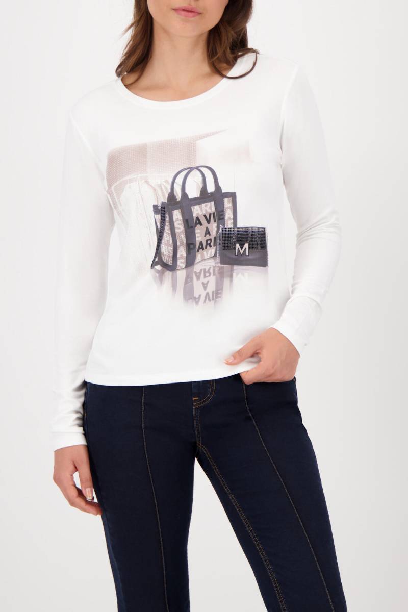 monari - Shirt mit Taschenprint off-white - Gr. - 36 von monari