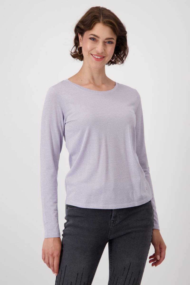monari - Shirt mit glitzerndem Lurex soft lilac - Gr. - 40 von monari