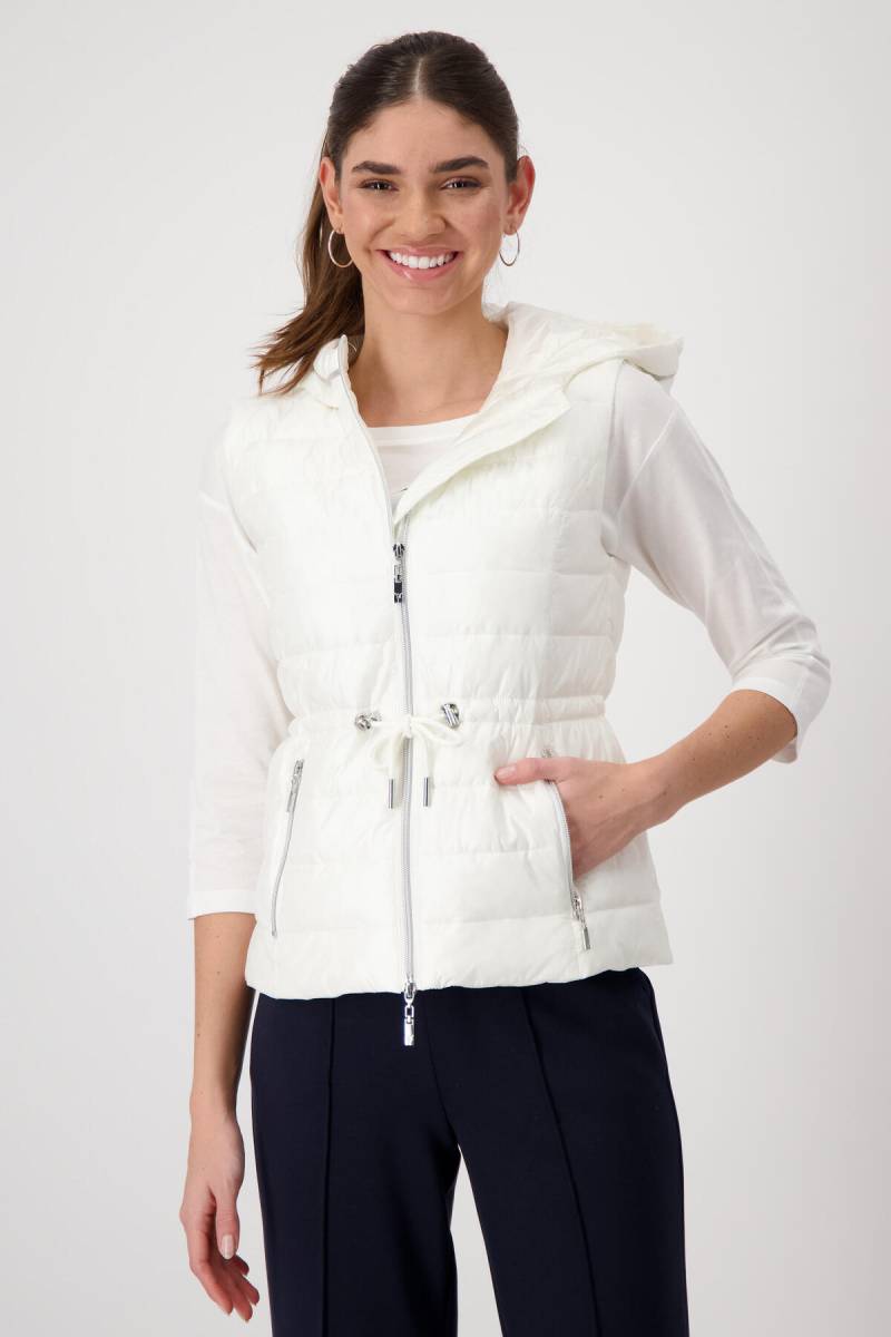 monari - Steppweste mit Schmuck off-white - Gr. - 44 von monari