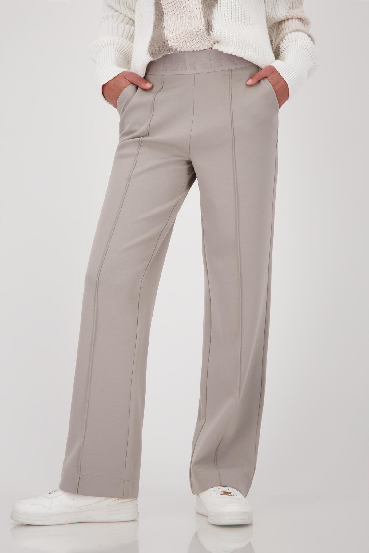 monari - Straight-Leg-Hose mit breitem Bund - Gr. - 40 von monari