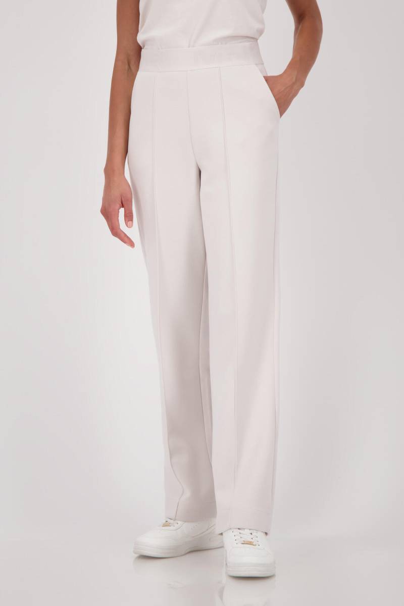 monari - Straight-Leg-Hose mit breitem Bund oat milk - Gr. - 38 von monari