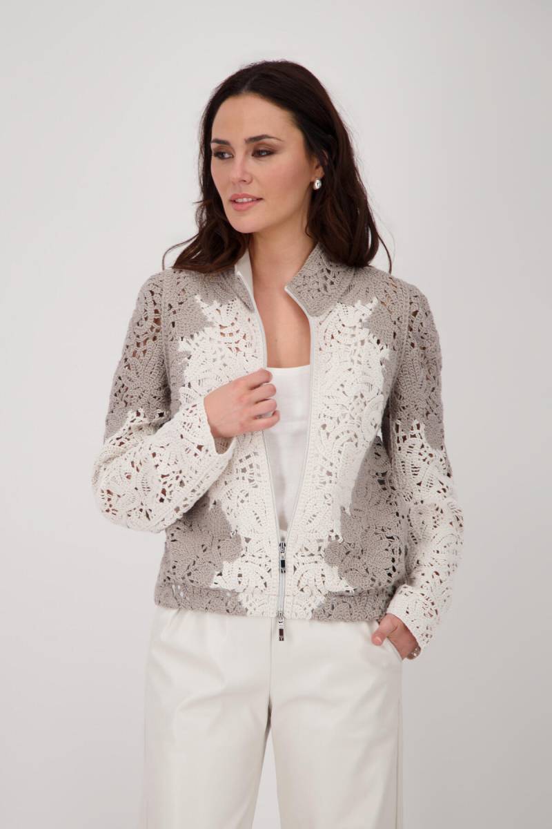 monari - Strickjacke mit Cornellymuster - Gr. - 36 von monari