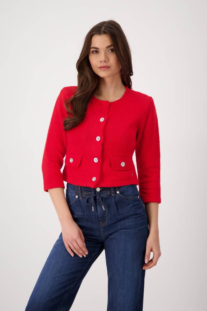 monari - Strickjacke mit Flammgarn red - Gr. - 46 von monari