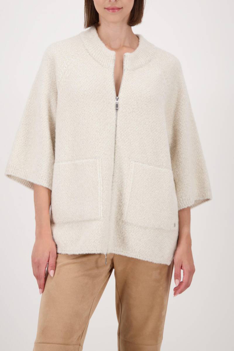monari - Strickjacke mit Lurex almond - Gr. - 38 von monari