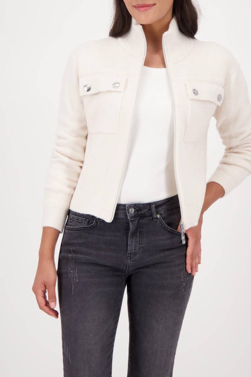 monari - Strickjacke mit Pattentaschen almond - Gr. - 42 von monari