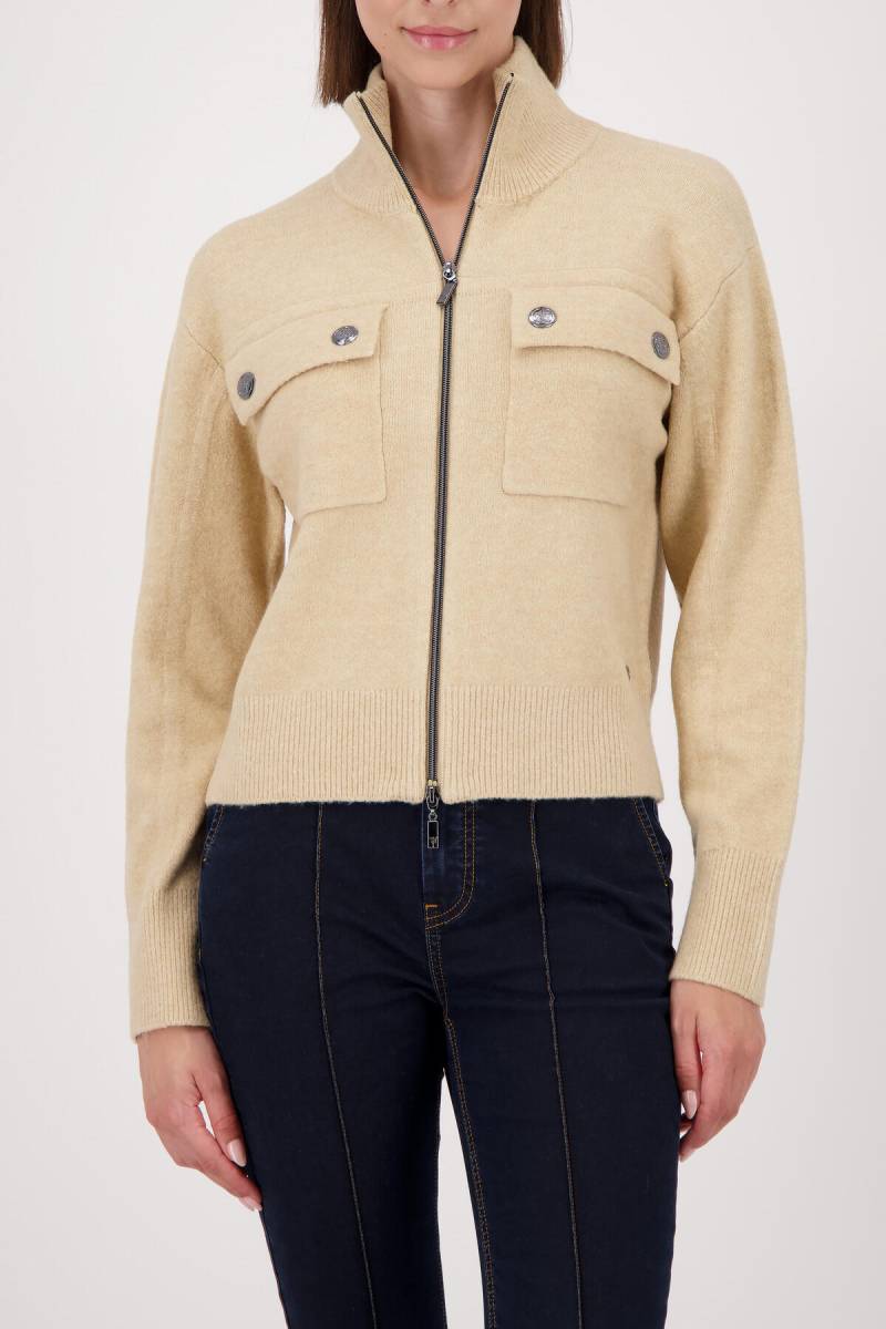 monari - Strickjacke mit Pattentaschen cinnamon - Gr. - 38 von monari