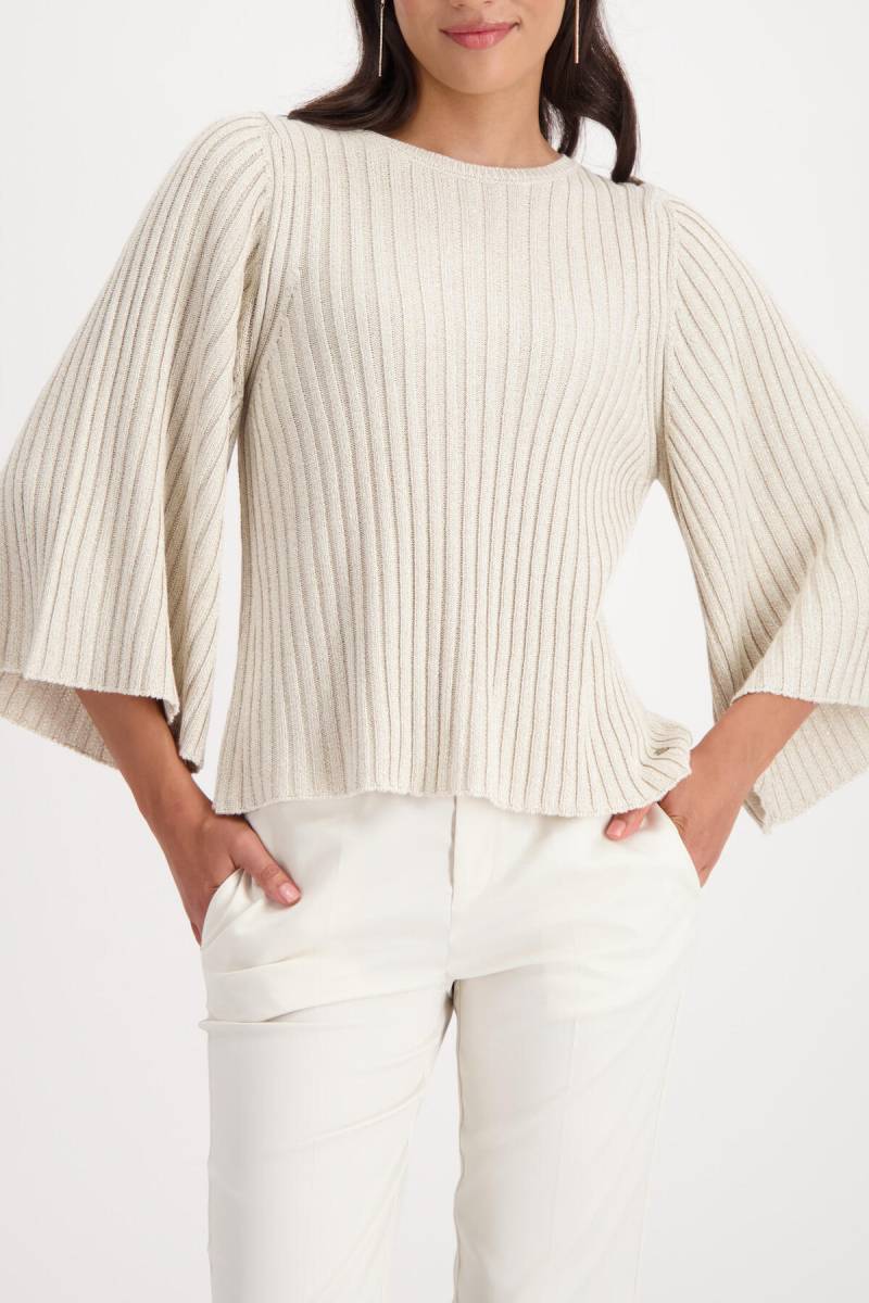 monari - Strickpullover mit Lurex almond - Gr. - 44 von monari