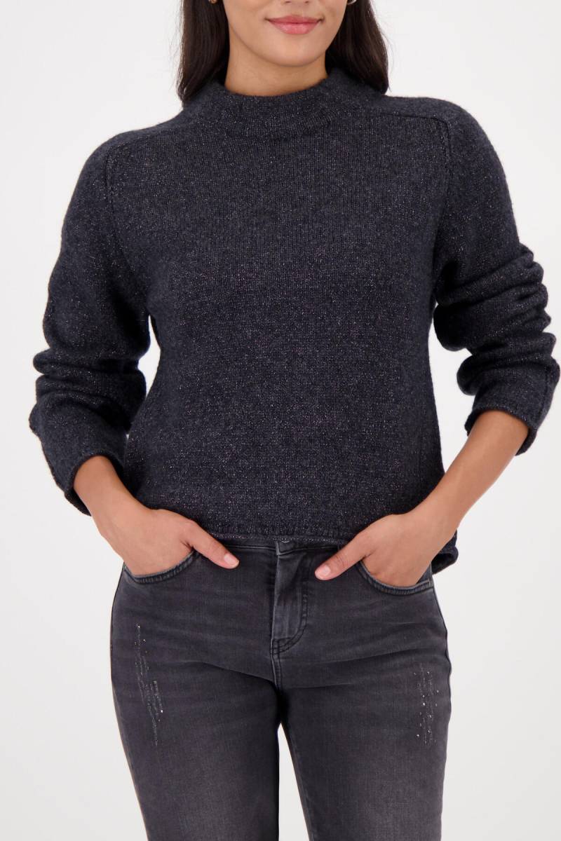 monari - Strickpullover mit Lurex anthra melange - Gr. - 46 von monari