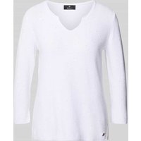 monari Strickpullover mit Paillettenbesatz in Offwhite, Größe 38 von monari