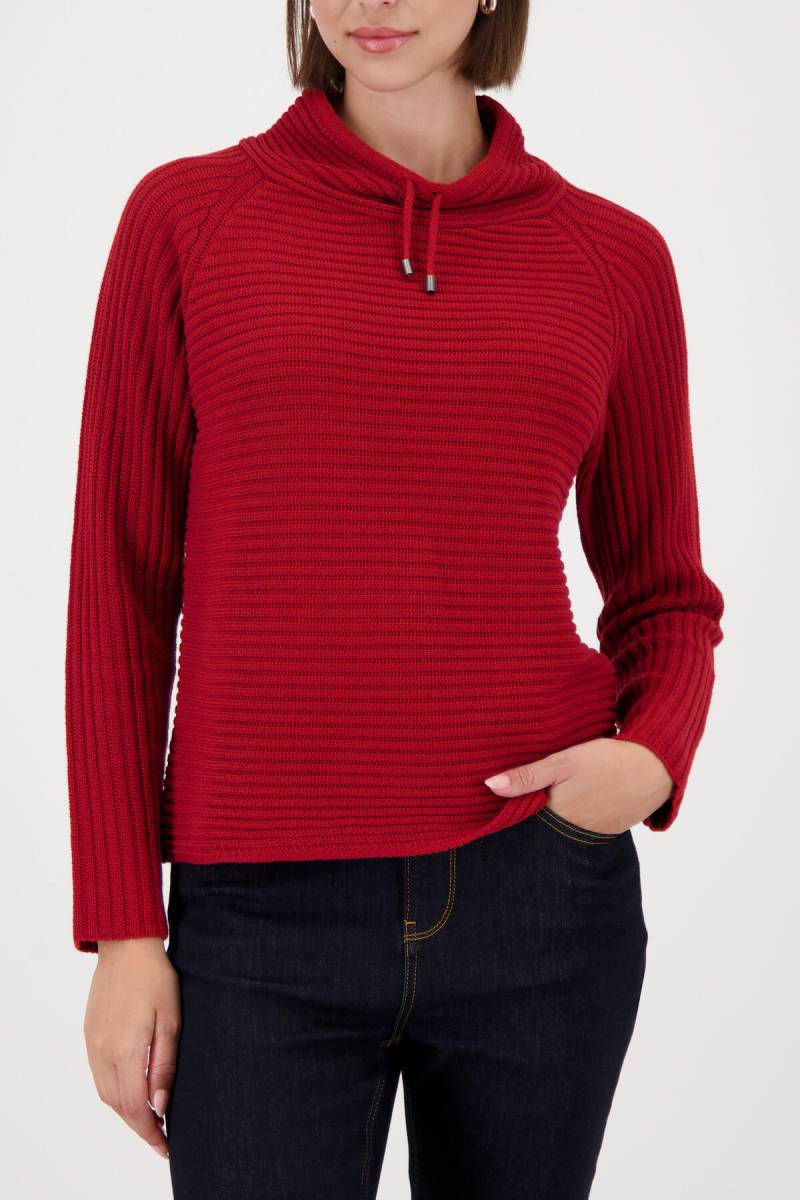 monari - Strickpullover mit Stehkragen chimney red - Gr. - 40 von monari