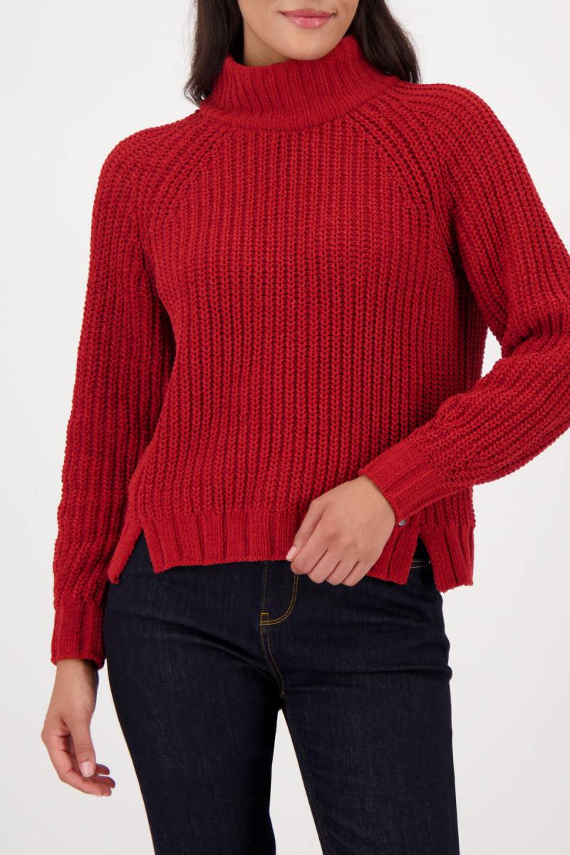 monari - Strickpullover mit Stehkragen chimney red - Gr. - 46 von monari