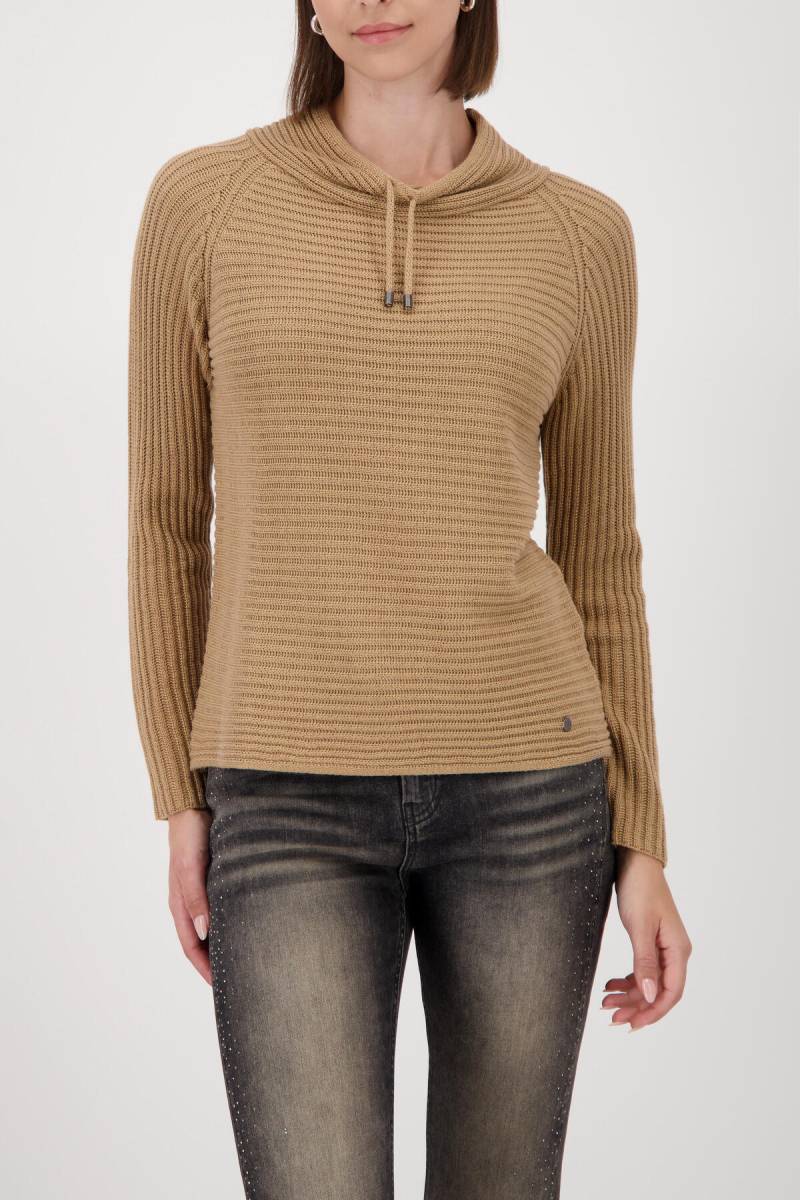 monari - Strickpullover mit Stehkragen cognac - Gr. - 44 von monari