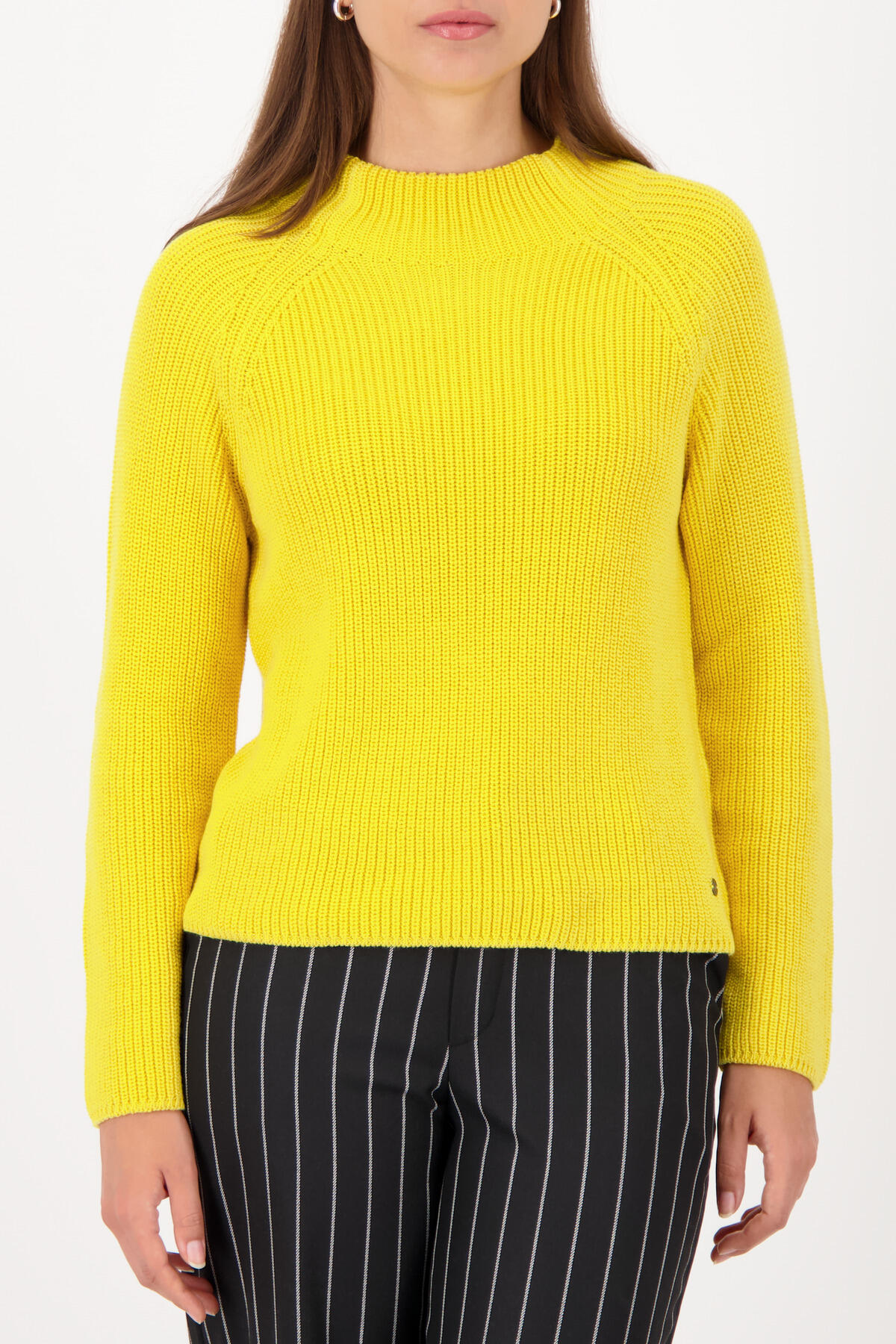 monari - Strickpullover mit Stehkragen honey - Gr. - 38 von monari