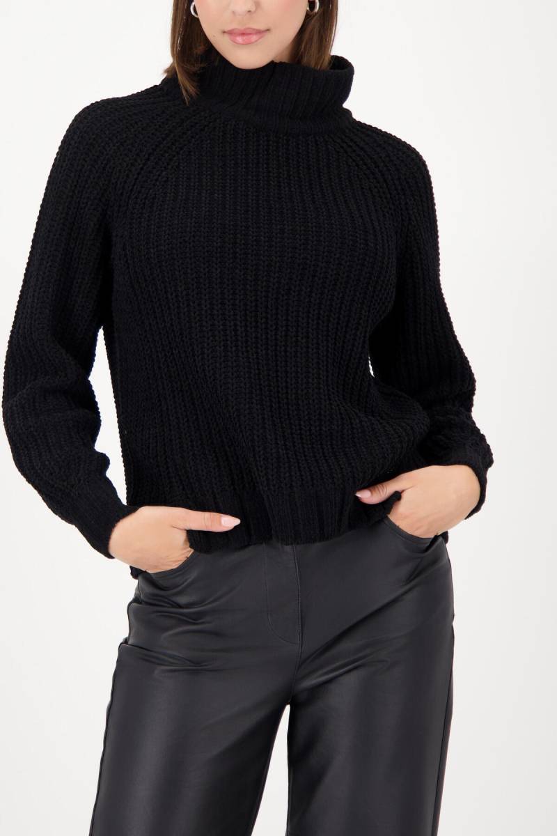 monari - Strickpullover mit Stehkragen schwarz - Gr. - 44 von monari