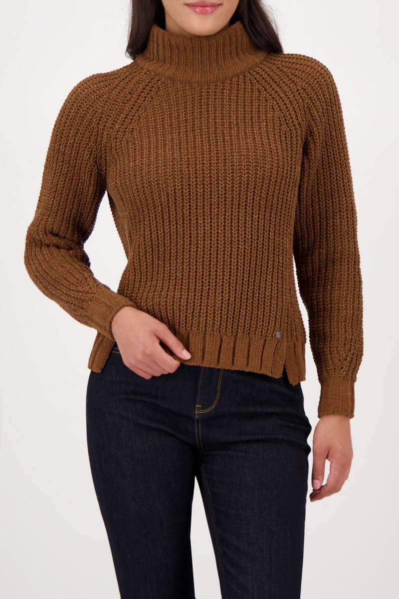 monari - Strickpullover mit Stehkragen whisky - Gr. - 40 von monari