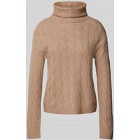 monari Strickpullover mit gerippten Abschlüssen in Beige, Größe 36 von monari