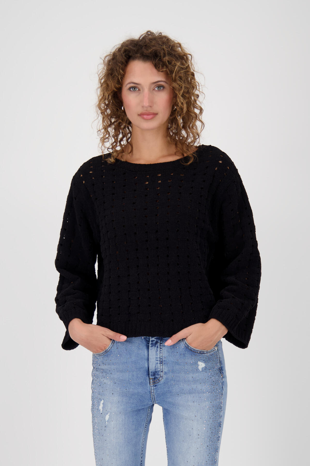 monari - Strickpullover schwarz - Gr. - 42 von monari
