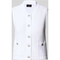 monari Strickweste mit seitlichen Taschen in Offwhite, Größe 42 von monari