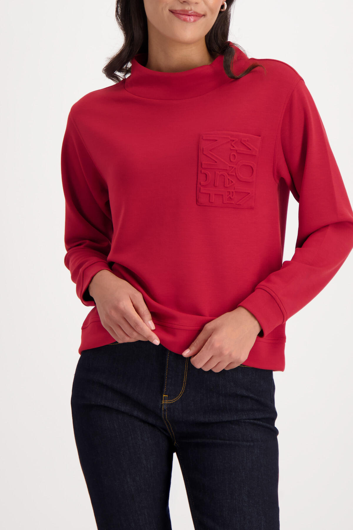 monari - Sweatshirt mit 3D-Druck chimney red - Gr. - 40 von monari