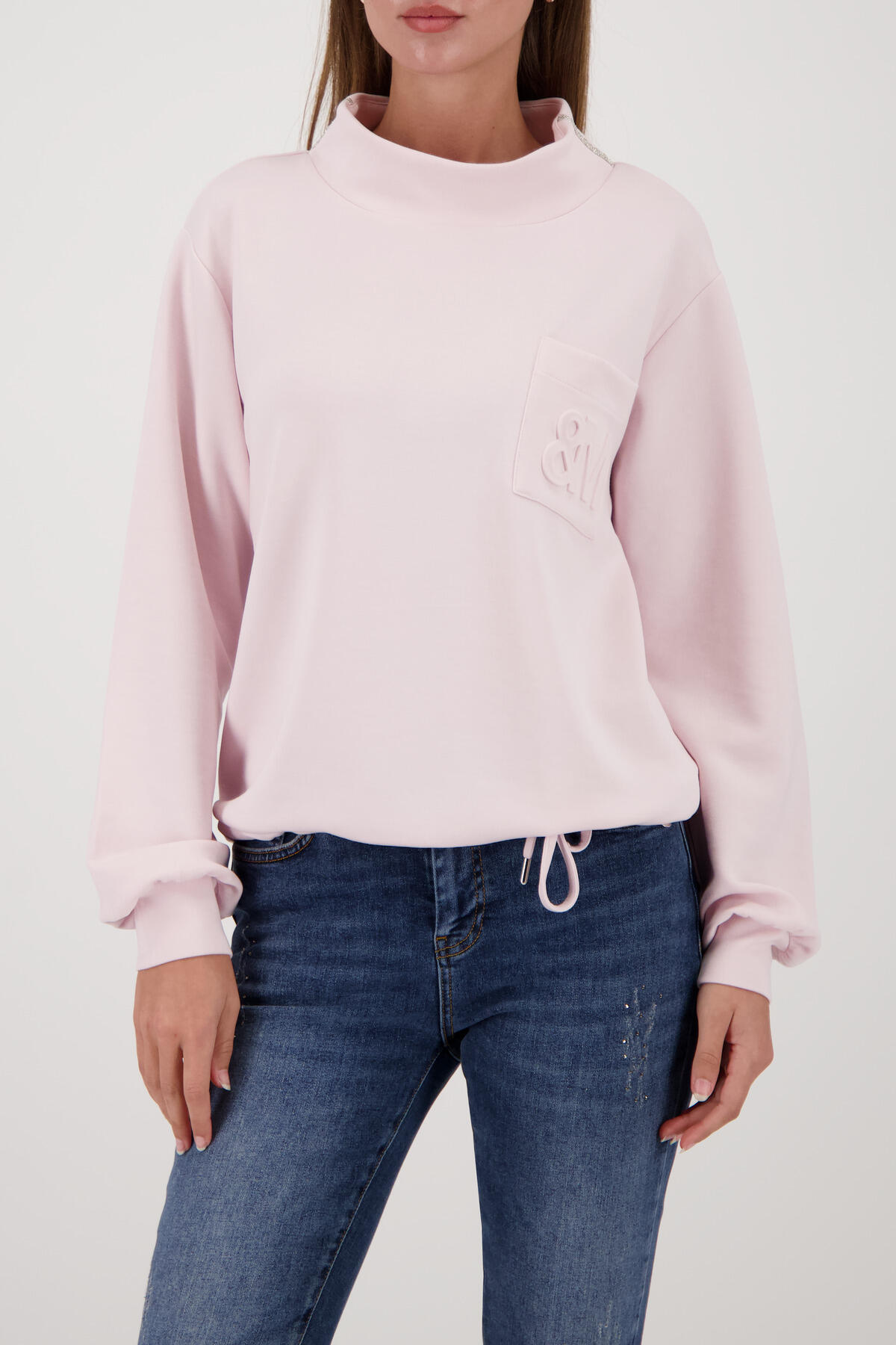 monari - Sweatshirt mit 3D-Druck light rose - Gr. - 44 von monari