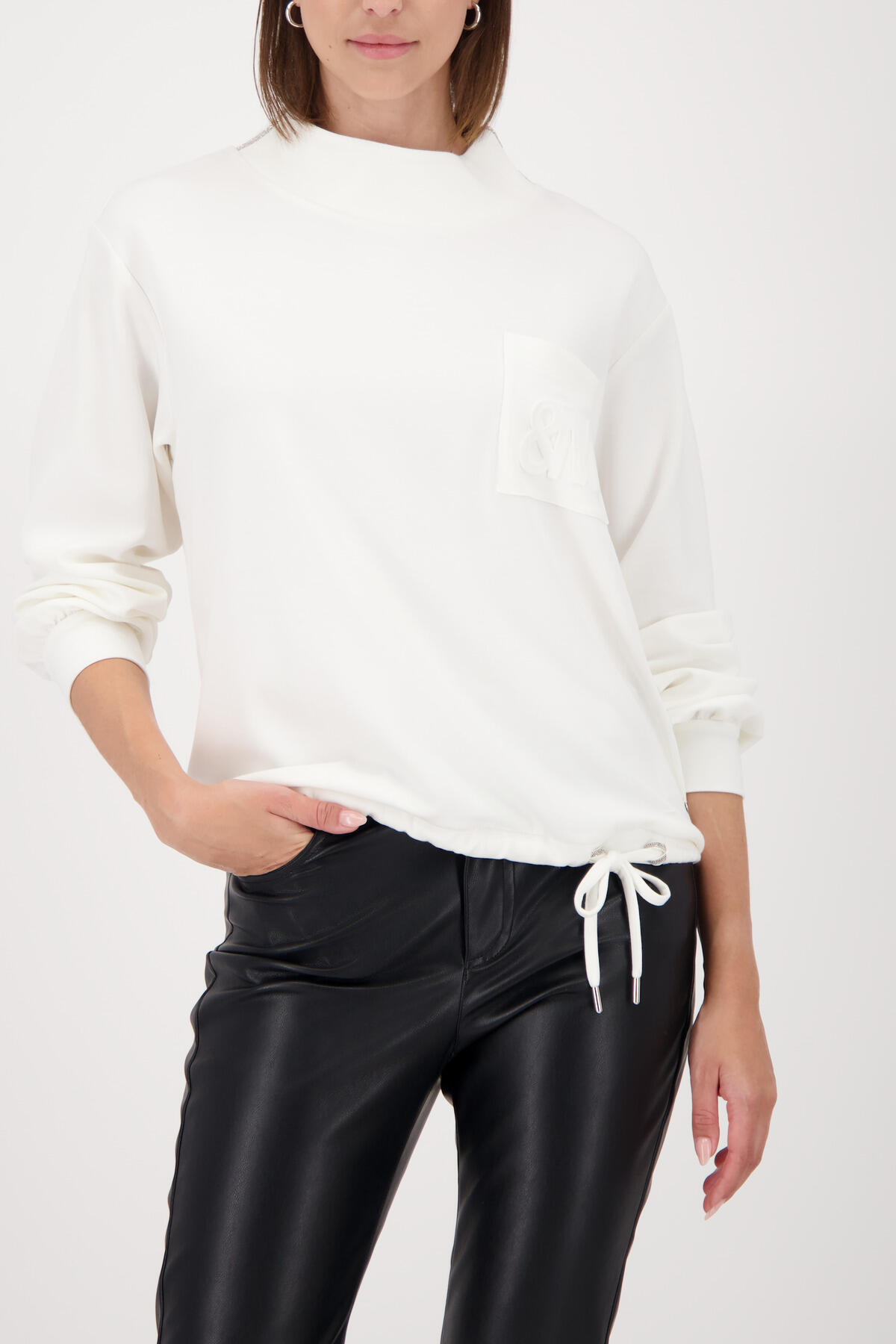 monari - Sweatshirt mit 3D-Druck off-white - Gr. - 42 von monari