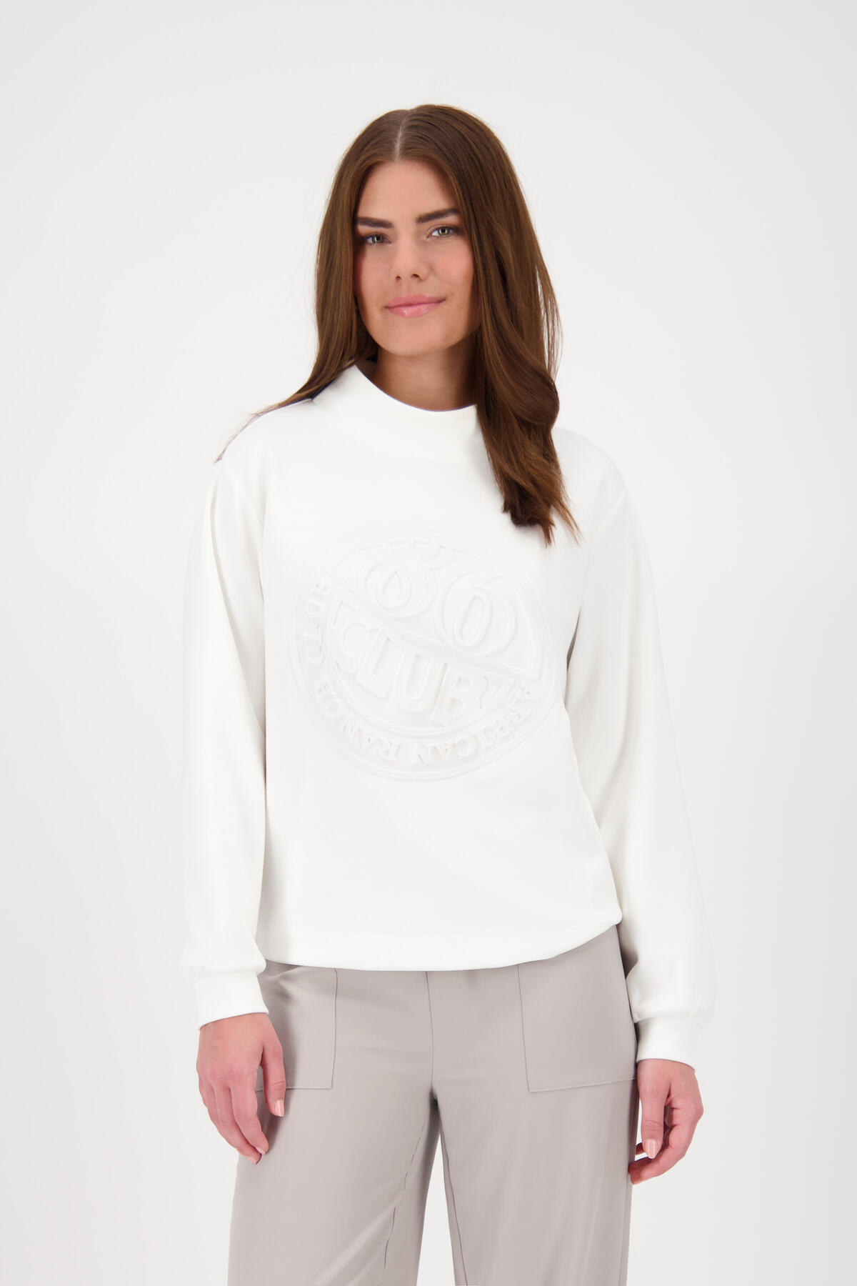 monari - Sweatshirt mit 3D-Druck off-white - Gr. - 44 von monari