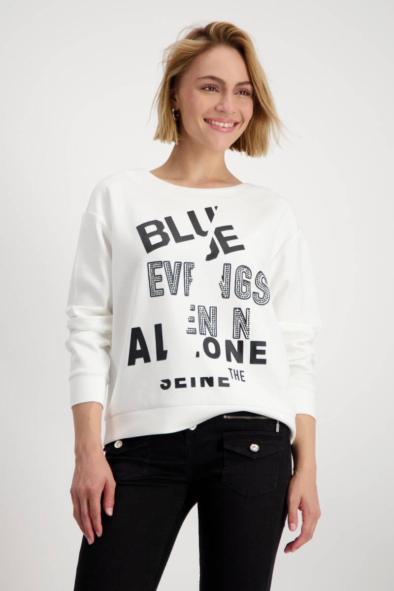 monari - Sweatshirt mit Buchstaben-Print off-white - Gr. - 42 von monari