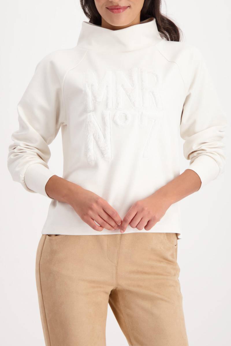 monari - Sweatshirt mit Fellapplikationen almond - Gr. - 46 von monari
