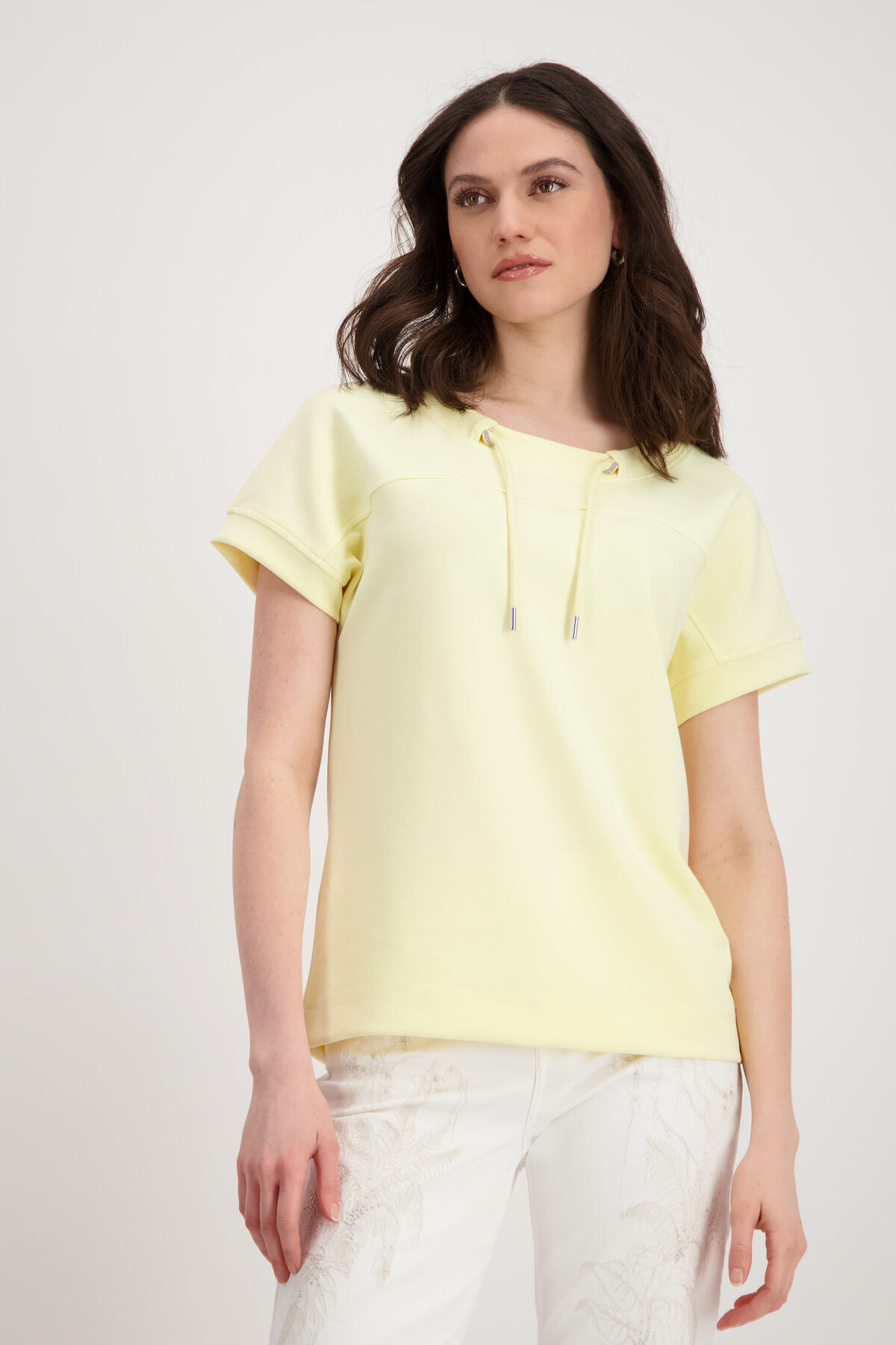 monari - Sweatshirt mit Schmuck mango sorbet - Gr. - 44 von monari