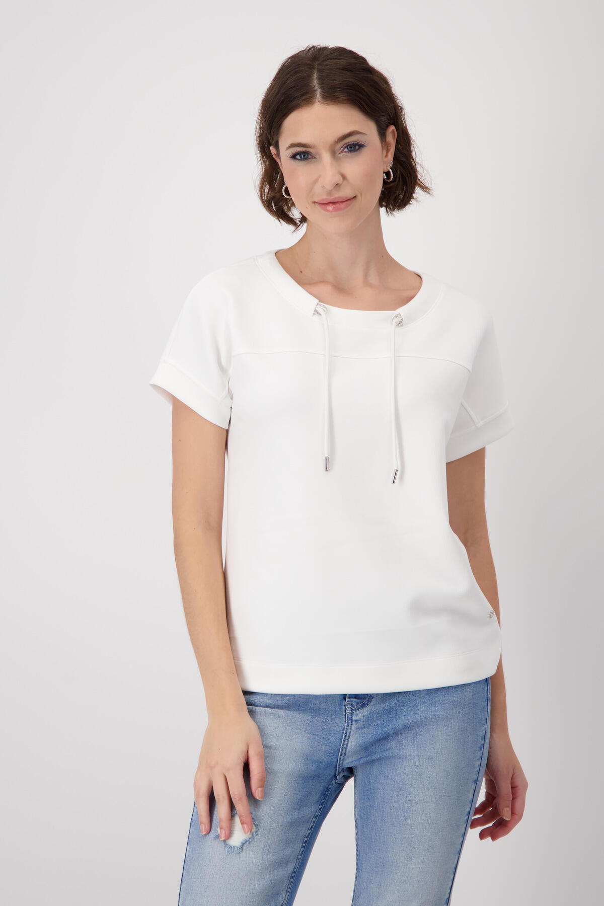 monari - Sweatshirt mit Schmuck off-white - Gr. - 38 von monari