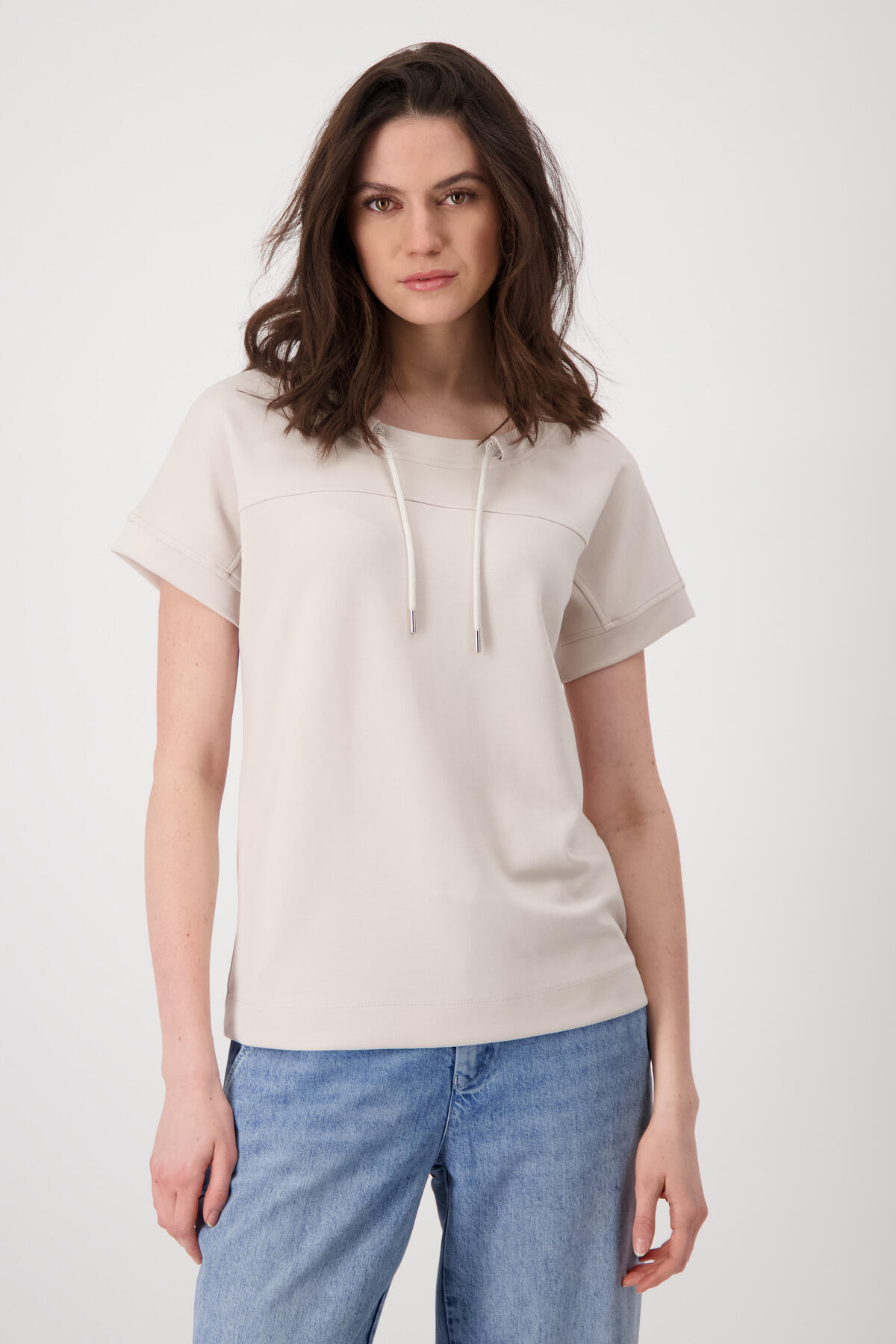 monari - Sweatshirt mit Schmuck warm sand - Gr. - 38 von monari