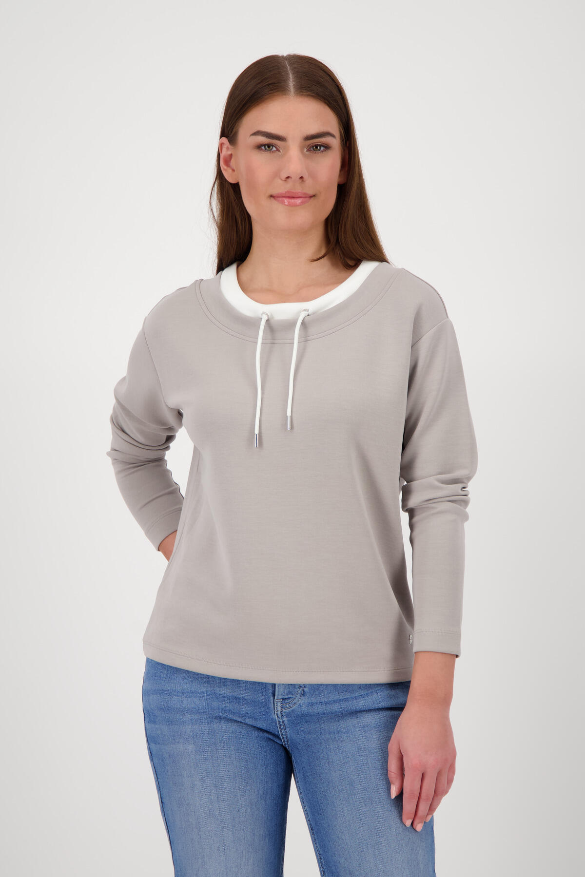 monari - Sweatshirt mit Schmuckdetail - Gr. - 38 von monari