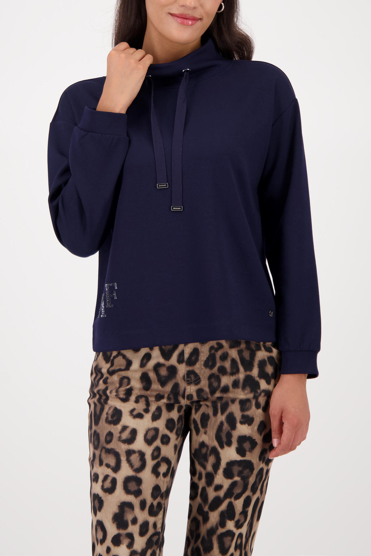 monari - Sweatshirt mit Schmuckdetail night sky - Gr. - 38 von monari