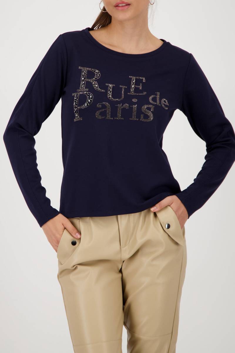 monari - Sweatshirt mit Schmuckschrift night sky - Gr. - 44 von monari