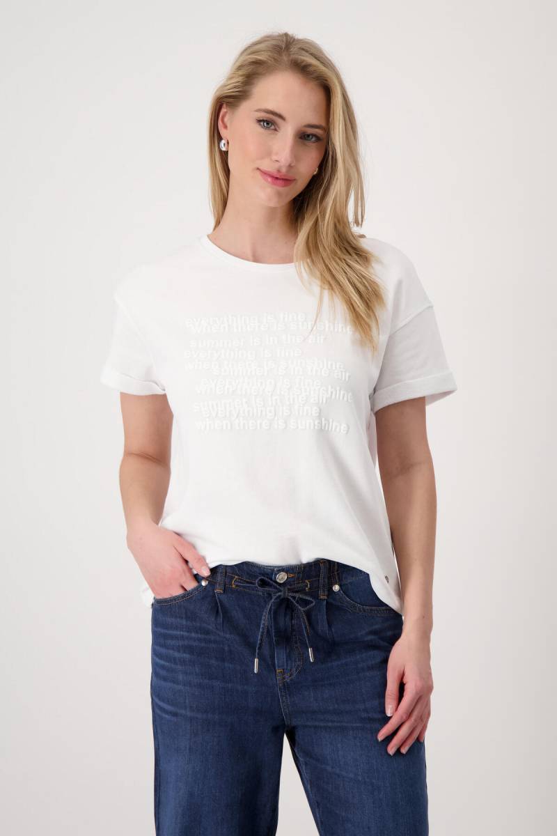 monari - Sweatshirt mit Schriftzug - Gr. - 40 von monari