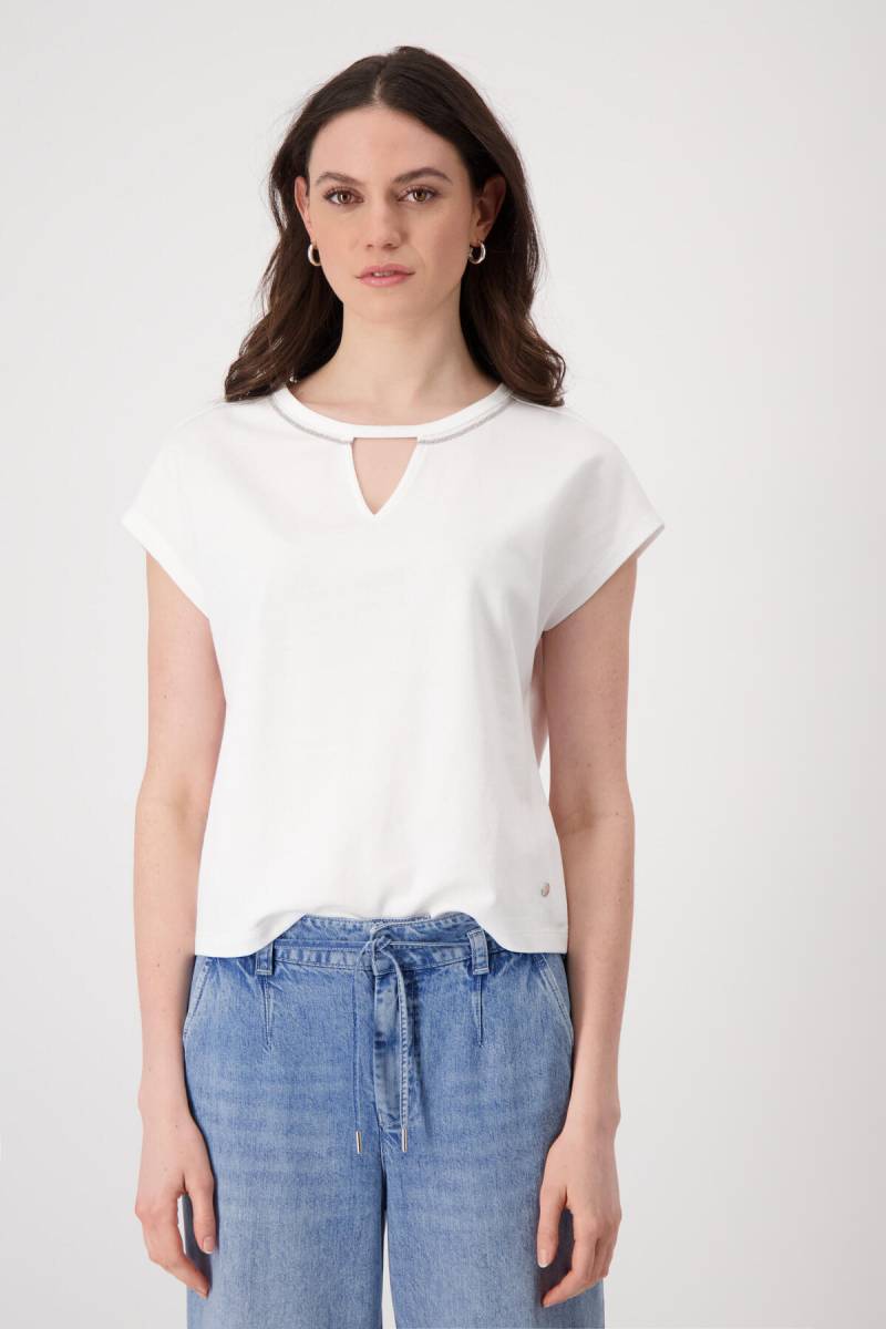 monari - T-Shirt mit Kettenschmuck off-white - Gr. - 44 von monari