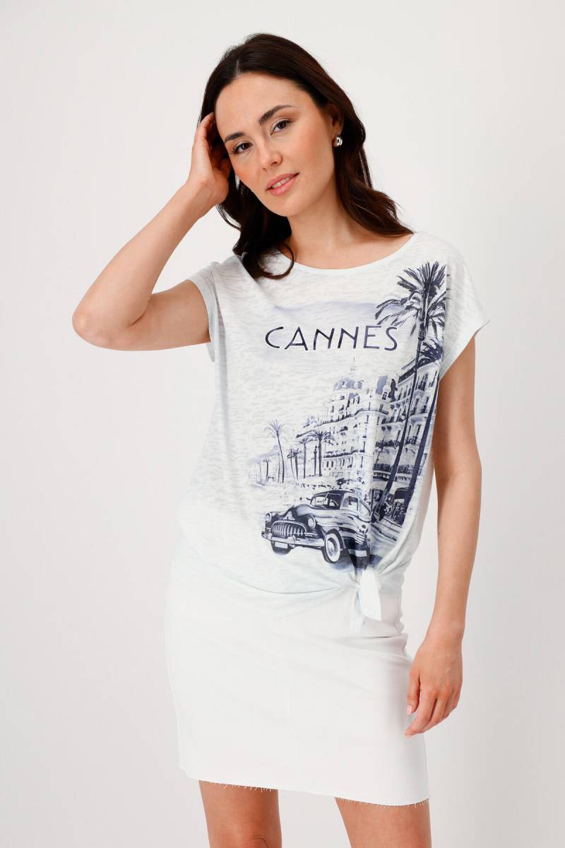 monari - T-Shirt mit Print „CANNES“ - Gr. - 40 von monari
