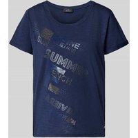 monari T-Shirt mit Statement-Print in Marine, Größe 38 von monari