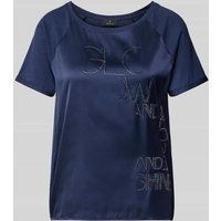 monari T-Shirt mit Strasssteinbesatz in Marine, Größe 42 monari T-Shirt mit Strasssteinbesatz in Marine, Größe 42 von monari