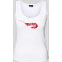 monari Tanktop mit Ziersteinbesatz in Offwhite, Größe 38 von monari