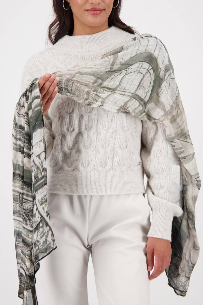 monari - Tuch mit Gallery-Muster sage gemustert - Gr. - OS von monari