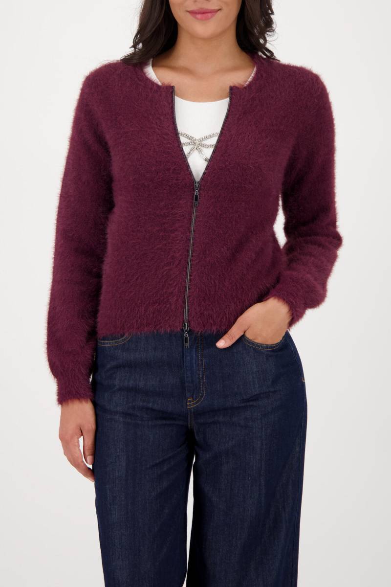 monari - Weiche Strickjacke bordeaux - Gr. - 40 von monari