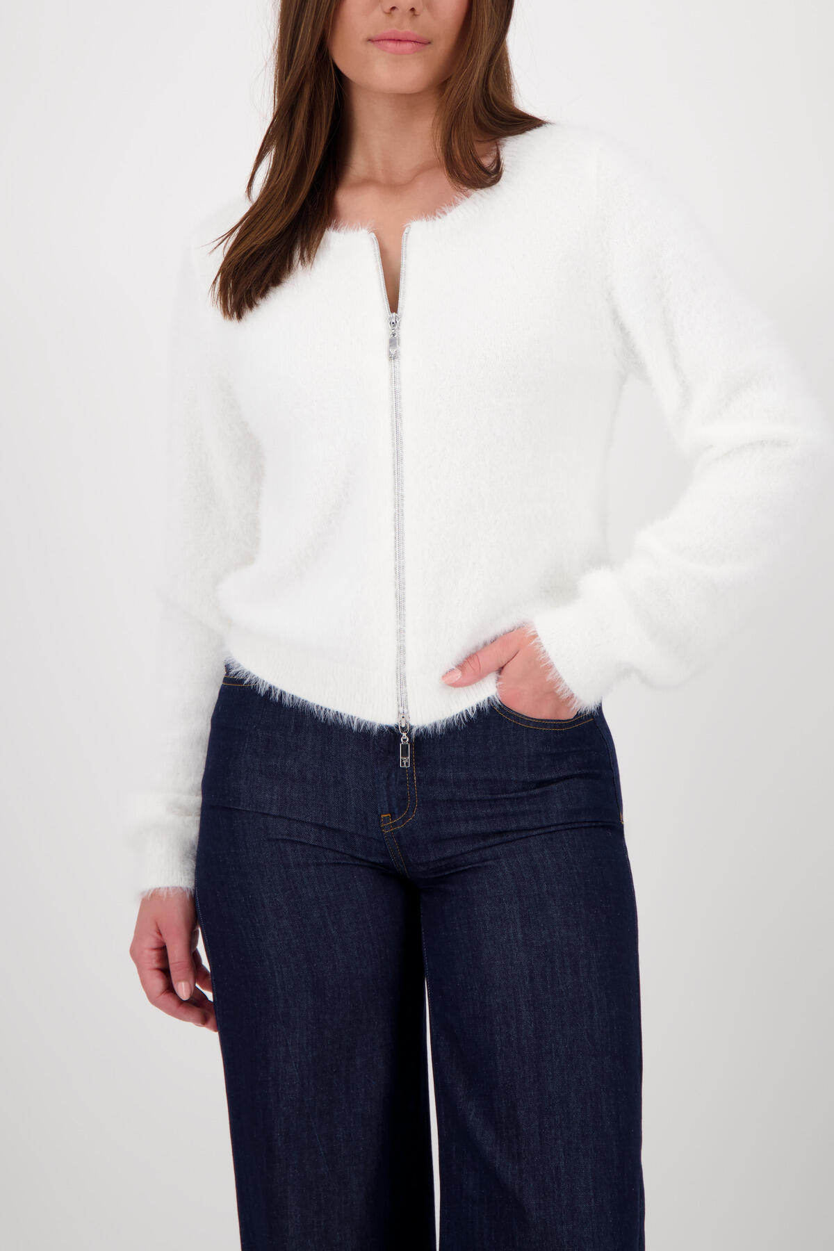 monari - Weiche Strickjacke off-white - Gr. - 40 von monari